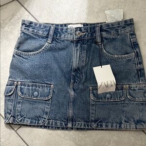 Zara Classic Blue Mini Skirt